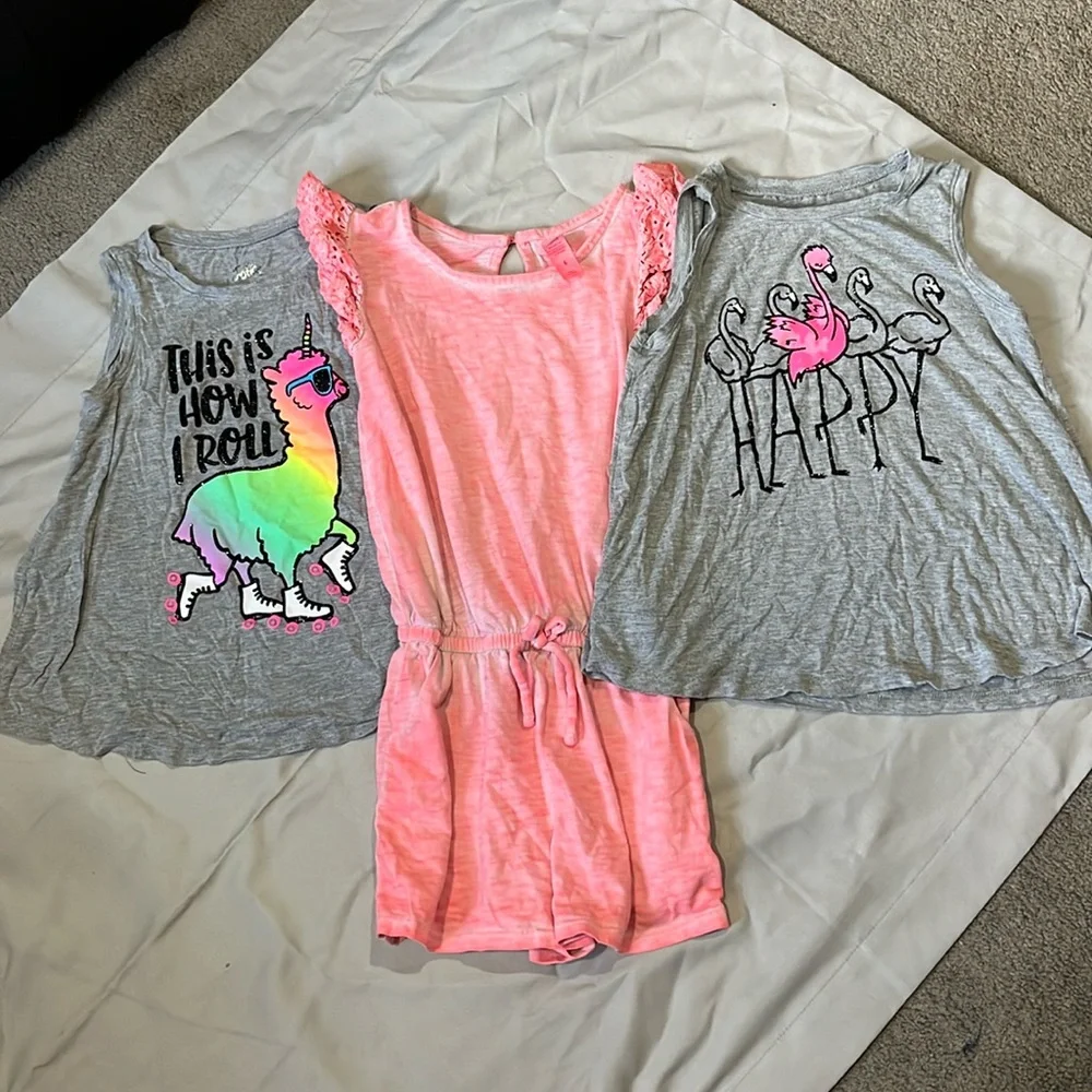 Justice tank top/romper bundle